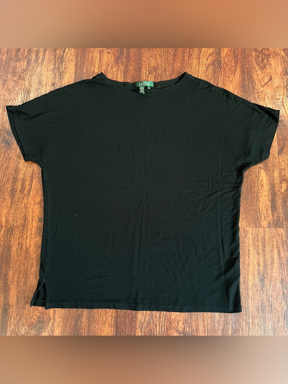 Lauren Ralph Lauren Black Crewneck Short Sleeve Tee